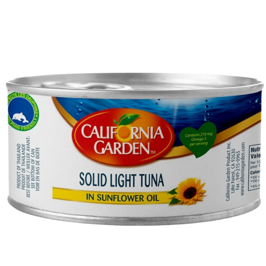 California Solid Light Tuna in Sunflower Oil 185G