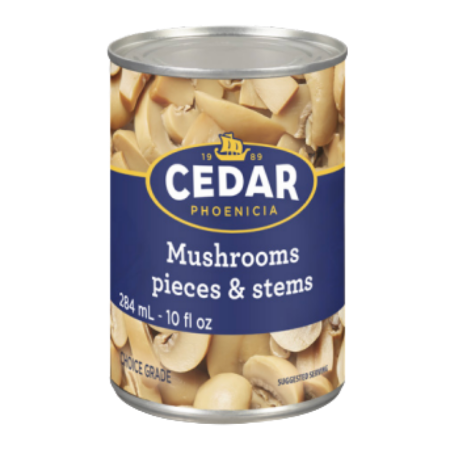 Cedar Mushrooms Pieces & Stems 284ML