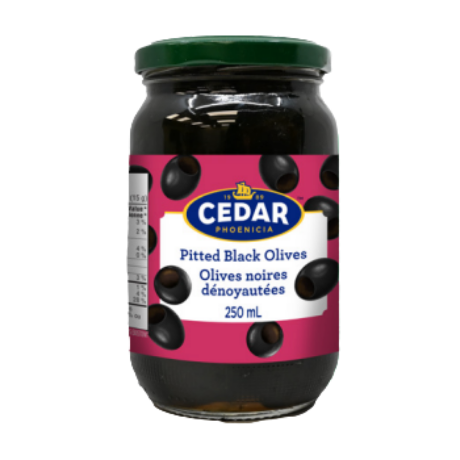 Cedar Pitted Black Olives 250ML