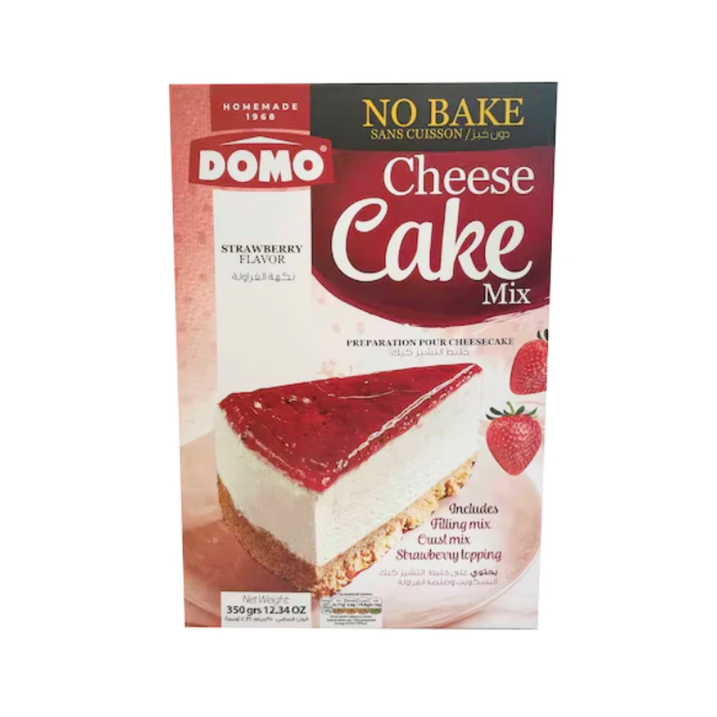 Domo Cheese Cake Mix Strawberry 350G
