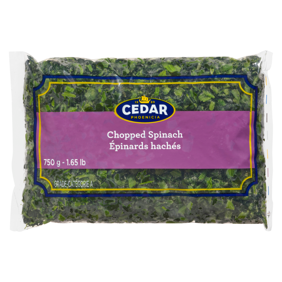 Cedar Frozen Chopped Spinach 750G