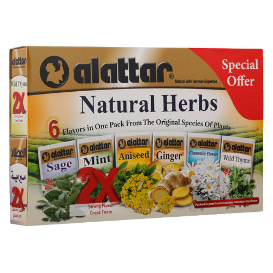 Alattar Natural Herbs 6 Flavors 24 Bags