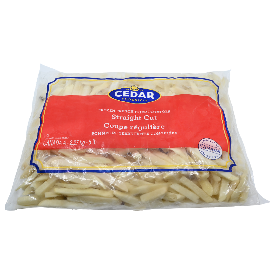 Cedar Frozen French Fried Potatoes Straight Cut 5LB