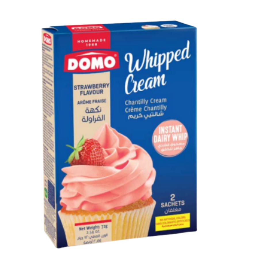 Domo Chantilly Cream Strawberry 72G