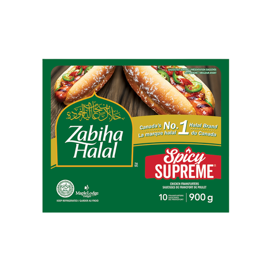 Zabiha Halal Spicy Supreme Franks 900G