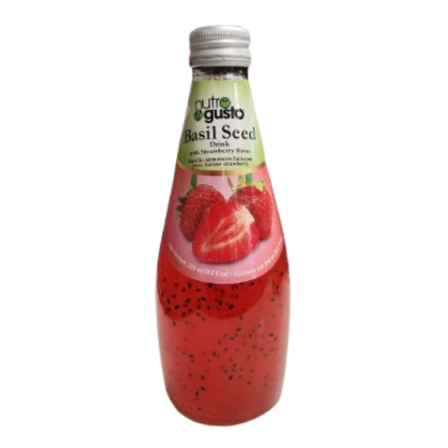 Nutrogusto Basil Seeds With Strawberry Bottle 290 mL