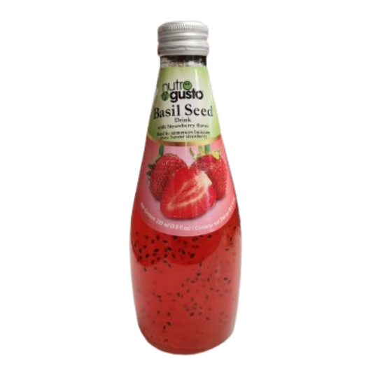 Nutrogusto Basil Seeds With Strawberry Bottle 290 mL