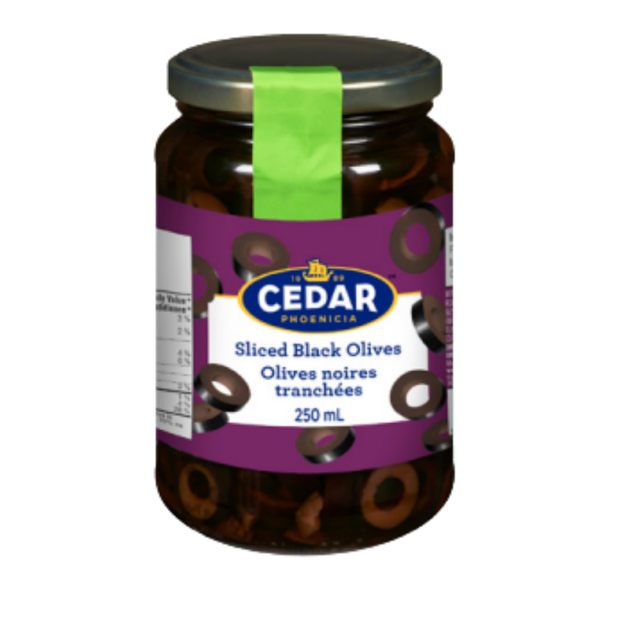 Cedar Sliced Black Olives 250ML