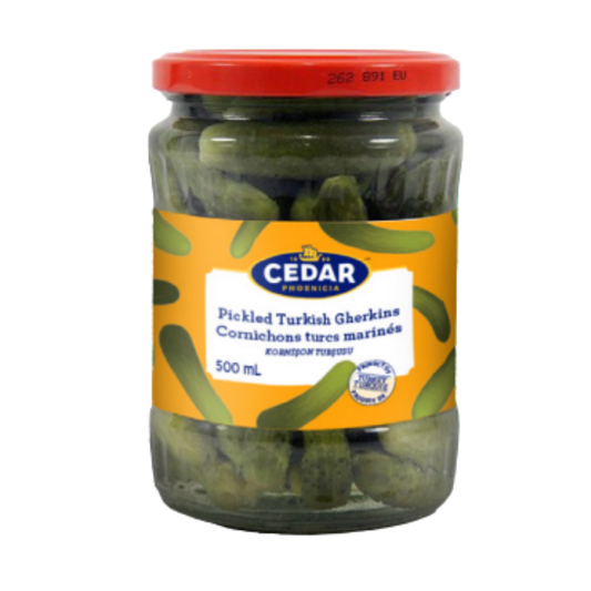 Cedar Pickled Turkish Gherkins 500ML