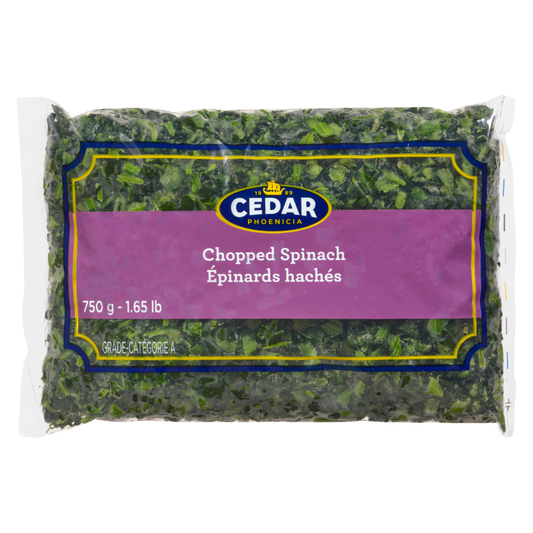 Cedar Frozen Chopped Spinach 750G