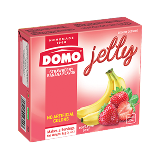Domo Strawberry Banana Jelly 85g