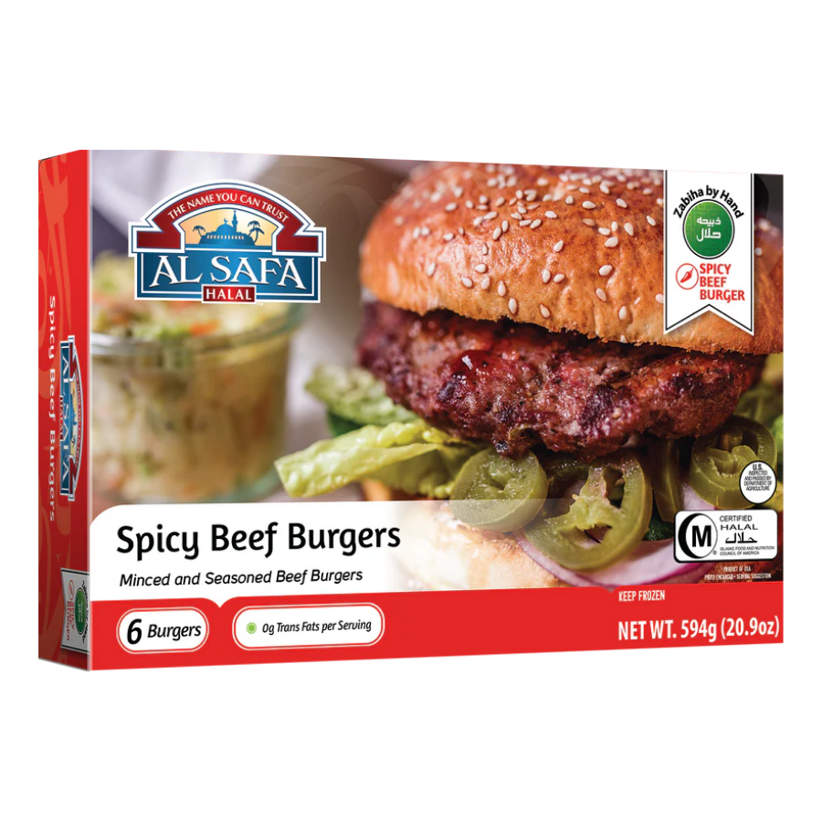 Al Safa Spicy Beef Burgers 594G