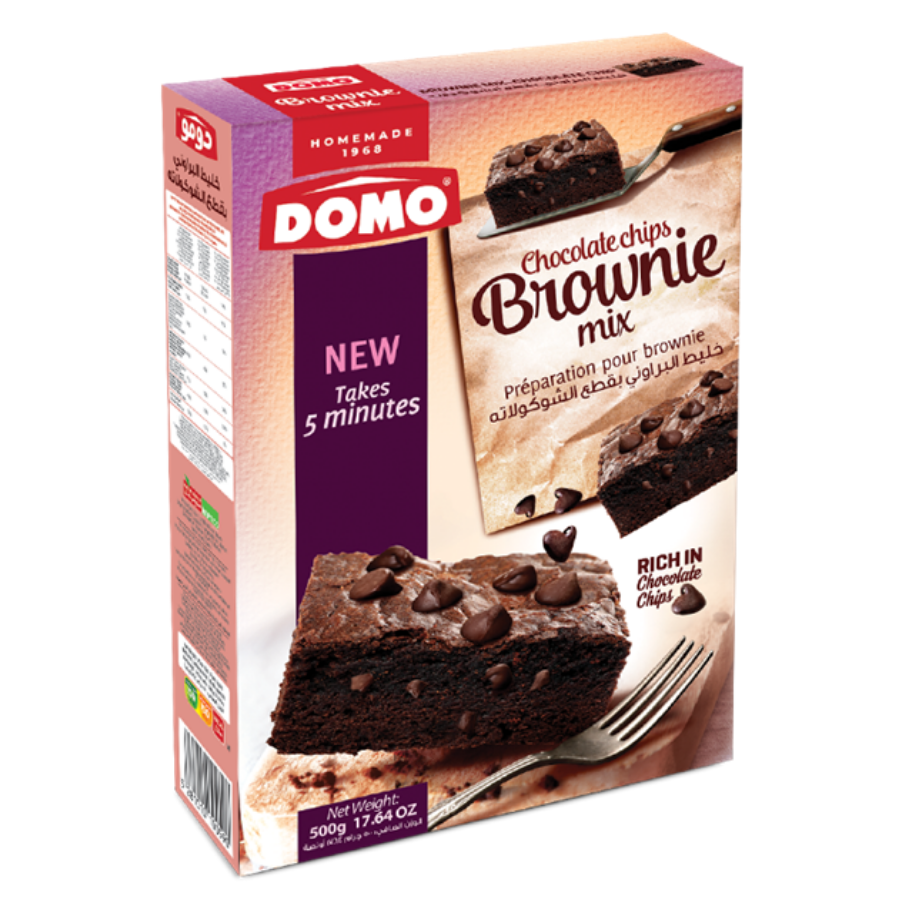 Domo Brownies Chocolate Chips 500G