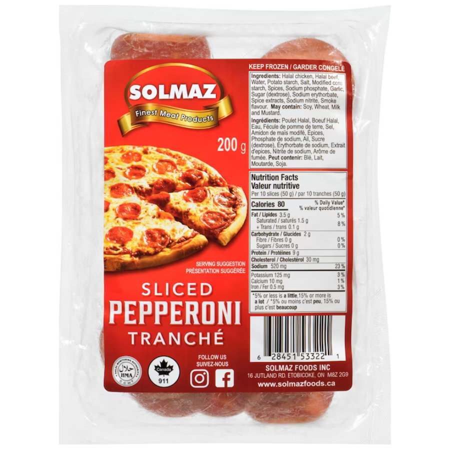 Solmaz Sliced Pepperoni 200G