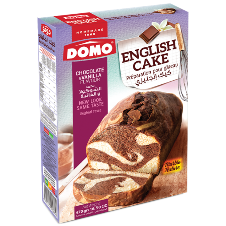 Domo English Cake Vanilla and Chocolate 470G
