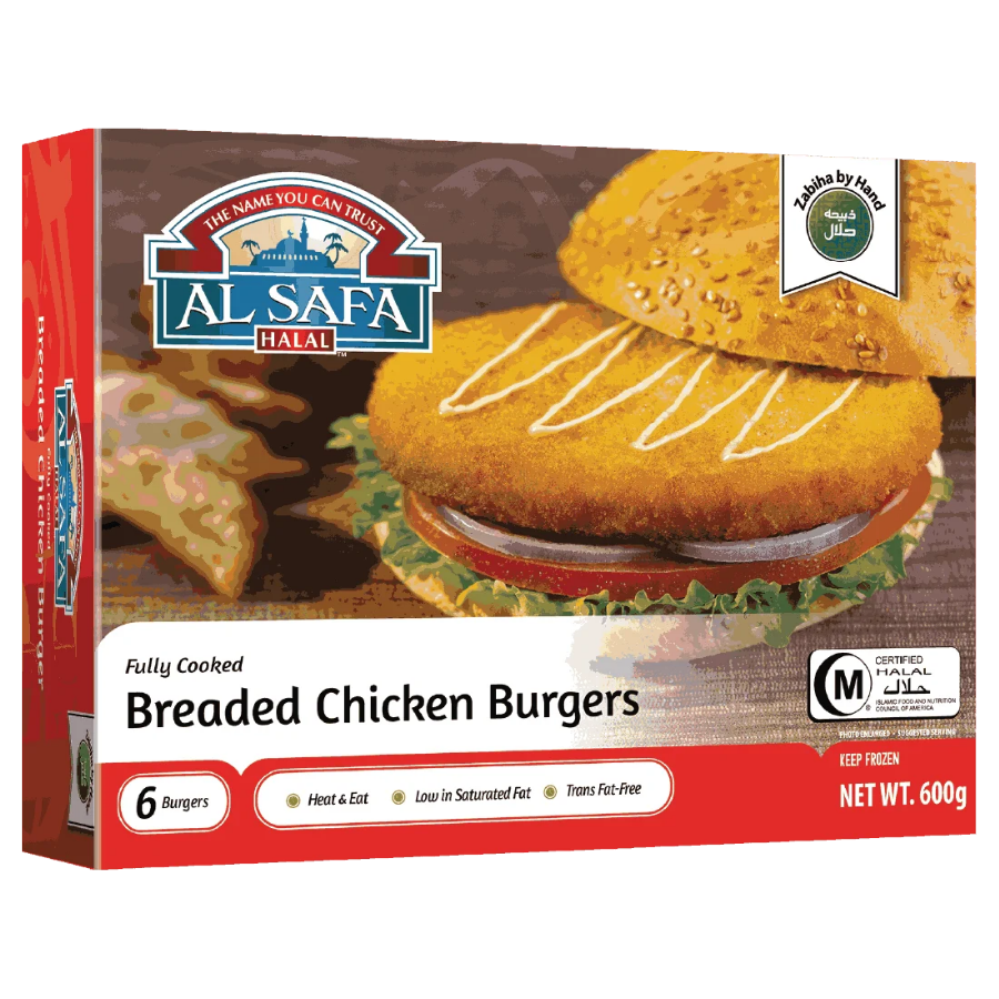 Al Safa Breaded Chicken Burgers 600G