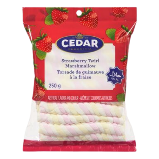 Cedar Halal Marshmallow Twirl Strawberry 250 g
